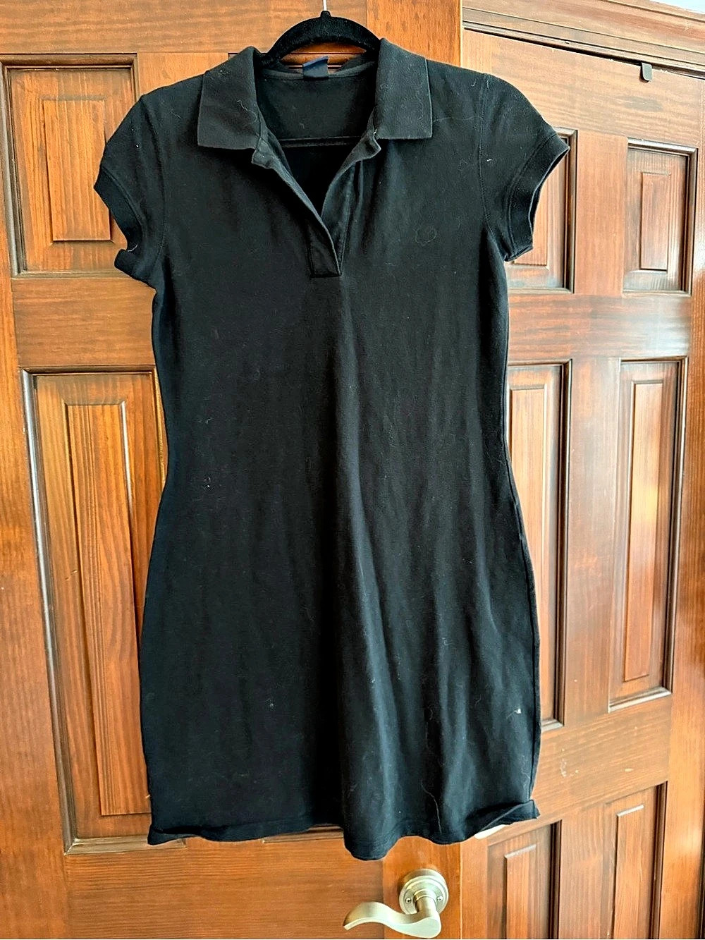 Polo Ralph Lauren Cotton Mesh Polo Dress Black Mini Like New